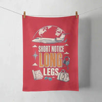 Thumbnail for Short Notice Long Legs design on red towel