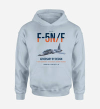 Thumbnail for F-5N F Adversary design on light blue double-side hoodie, single-side print
