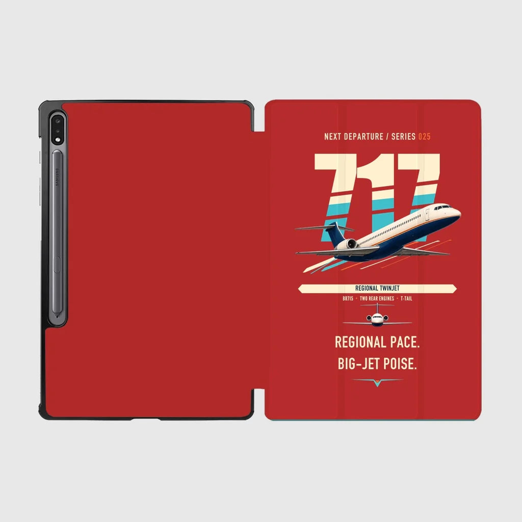 Boeing 717-200 design on red samsung tablet tablet case