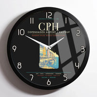 Thumbnail for Copenhagen Airport Kastrup CPH Wall-Clock Framed - Black