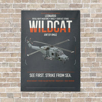 Thumbnail for Leonardo AW159 Wildcat HMA2 vertical canvas print - no frame - gray background