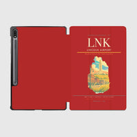 Thumbnail for Lincoln Airport (LNK) design on red samsung tablet tablet case