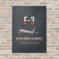 Thumbnail for E-3 Sentry AWACS vertical canvas print - no frame - gray background