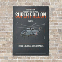 Thumbnail for Sud Aviation SA 321G Super Frelon vertical canvas print - no frame - gray background
