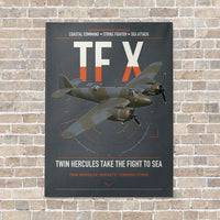 Thumbnail for Bristol Beaufighter TF X vertical canvas print - no frame - gray background