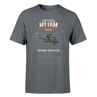 Thumbnail for Airbus H215M design on gray t-shirt, single-side print