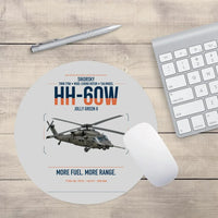 Thumbnail for Sikorsky HH-60W Jolly Green II design on light gray round mouse pad