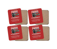Thumbnail for PW800 design on red 4 pieces set coaster