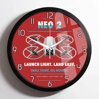 Thumbnail for DJI Neo 2 design on red framed wall clock