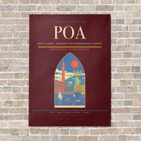 Thumbnail for Porto Alegre - Salgado Filho International Airport POA - Canvas No Frame - Dark Red