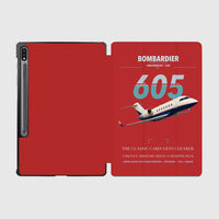 Thumbnail for Bombardier Challenger 605 design on red samsung tablet tablet case