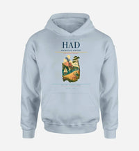 Thumbnail for Halmstad Airport (HAD) design on light blue hoodie single-side print