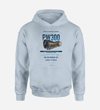 Thumbnail for PW300 design on light blue hoodie single side