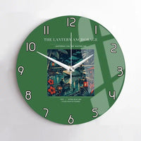Thumbnail for VINTAGE G4187 - The Lantern Anchorage - Designed Wall Clocks design on green no-frame