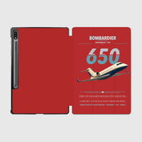 Thumbnail for Bombardier Challenger 650 design on red samsung tablet tablet case