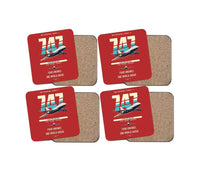 Thumbnail for Boeing 747-400 design on red 4 pieces set coaster
