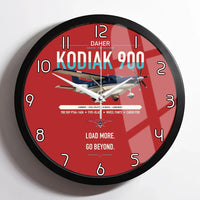 Thumbnail for Daher Kodiak 900 design on red framed wall clock