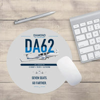 Thumbnail for Diamond DA62 design on light gray round mouse pad