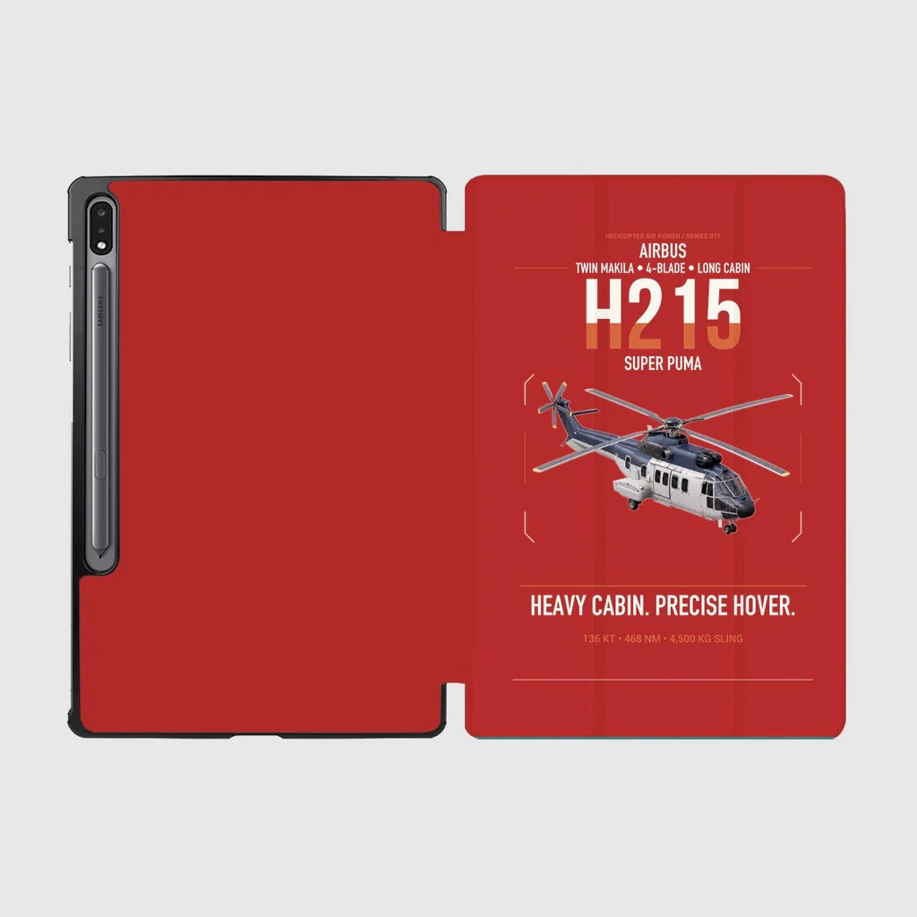 Airbus H215 design on red samsung tablet tablet case