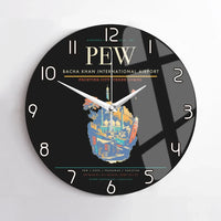 Thumbnail for Bacha Khan International Airport PEW Wall-Clock No-Frame - Black