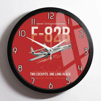 Thumbnail for F-82B Twin Mustang design on red framed wall clock