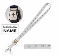 Thumbnail for The Fighter Jet 16 seat belt lanyard - white with name
