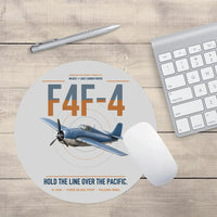 Thumbnail for F4F-4 Wildcat design on light gray round mouse pad