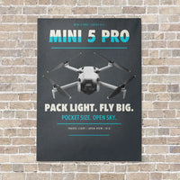 Thumbnail for DJI Mini 5 Pro vertical canvas print - no frame - gray background