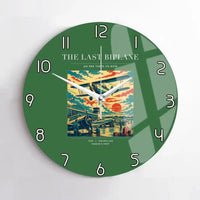 Thumbnail for VINTAGE G4054 - The Last Biplane - Designed Wall Clocks design on green no-frame