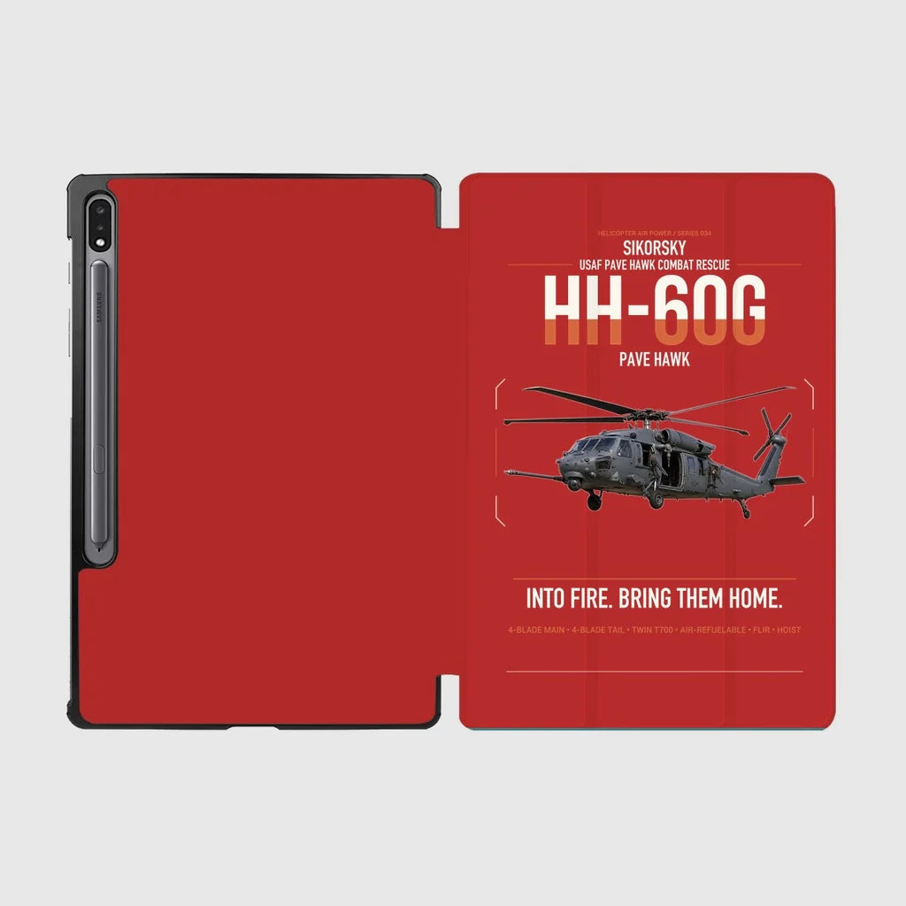 Sikorsky HH-60G Pave Hawk design on red samsung tablet tablet case