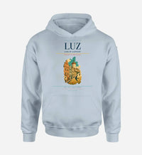 Thumbnail for Lublin Airport (LUZ) design on light blue hoodie single-side print