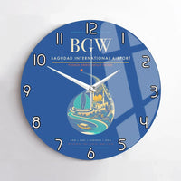 Thumbnail for Baghdad International Airport BGW Wall-Clock No-Frame - Blue