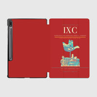 Thumbnail for Shaheed Bhagat Singh International Airport (IXC) design on red samsung tablet tablet case