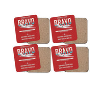 Thumbnail for Cessna Citation Bravo design on red 4 pieces set coaster
