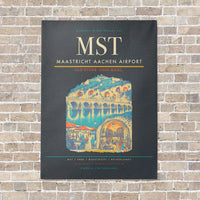 Thumbnail for Maastricht Aachen Airport MST vertical canvas print - no frame - gray background