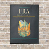 Thumbnail for Frankfurt Airport FRA - Canvas Framed - Gray