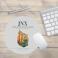 Thumbnail for Naxos Island National Airport (JNX) design on light gray round mouse pad