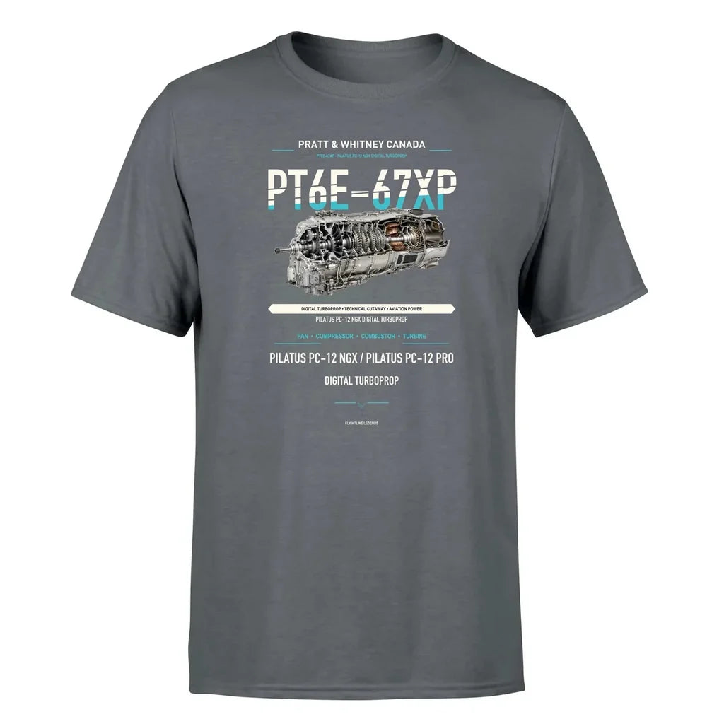 PT6E-67XP design on gray single side