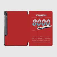 Thumbnail for Bombardier Global 8000 design on red samsung tablet tablet case