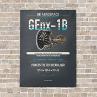 Thumbnail for GEnx-1B vertical canvas print - no frame - gray background