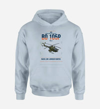 Thumbnail for MBB BO 105P PAH-1 design on light blue double-side hoodie, single-side print