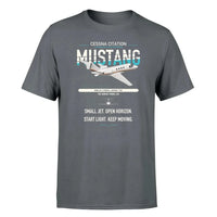 Thumbnail for Cessna Citation Mustang design on gray double-side t-shirt, single-side print