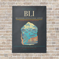 Thumbnail for Bellingham International Airport BLI - Canvas No Frame - Gray