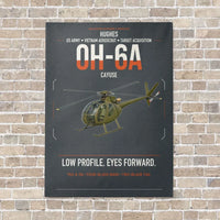 Thumbnail for Hughes OH-6A Cayuse vertical canvas print - no frame - gray background