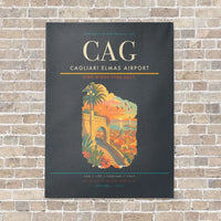 Thumbnail for Cagliari Elmas Airport CAG - Canvas No Frame - Gray