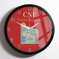 Thumbnail for Tancredo Neves International Airport (CNF) design on red framed wall clock