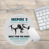 Thumbnail for DJI Inspire 2 design on light gray round mouse pad