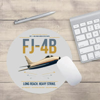 Thumbnail for FJ-4B Fury design on light gray round mouse pad