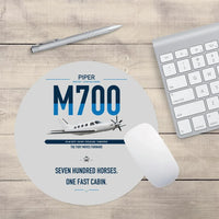 Thumbnail for Piper M700 Fury design on light gray round mouse pad