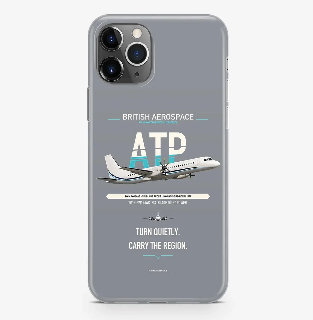 British Aerospace ATP Case ProMax design on gray iphone case promax